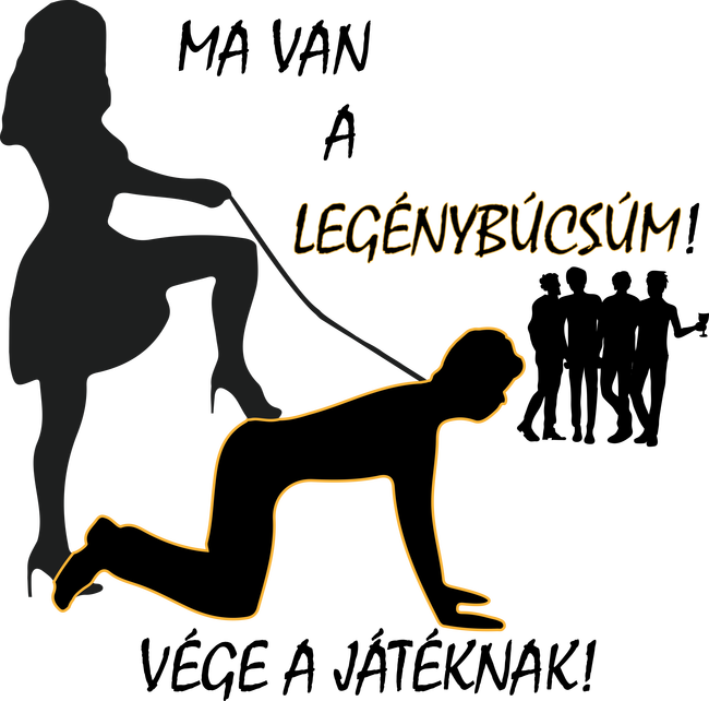 Legénybúcsú (póráz) - a vőlegény pólója