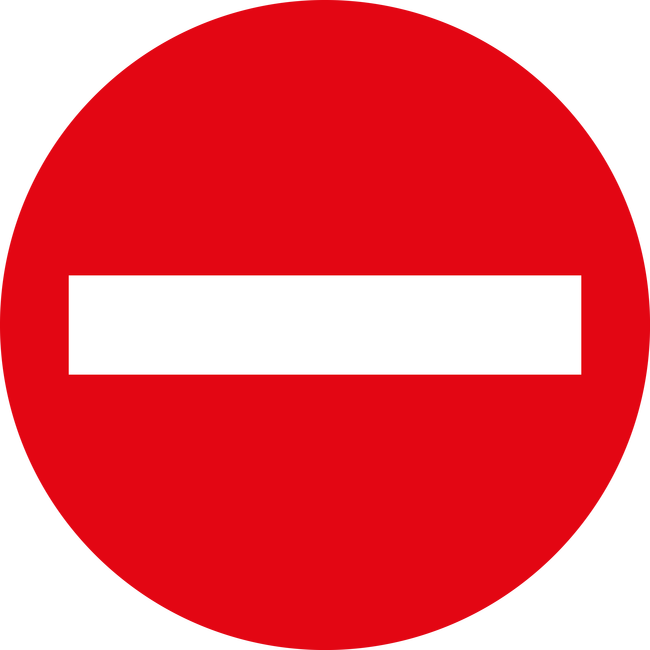 Behajtani tilos tábla