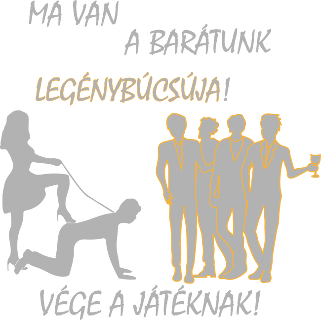 Legénybúcsú (pórázon) - a csapat pólója (inverz)