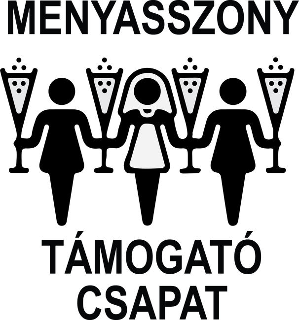 Menyasszony támogató csapat_fekete