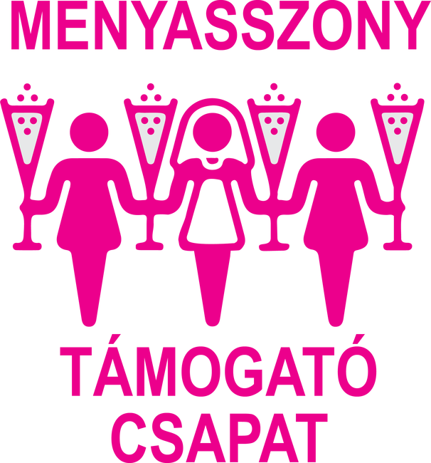 Menyasszony támogató csapat_pink