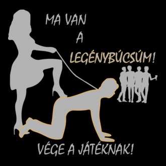 Legénybúcsú (póráz) - a vőlegény pólója (inverz)