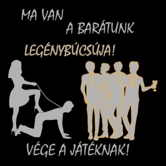 Legénybúcsú (pórázon) - a csapat pólója (inverz)