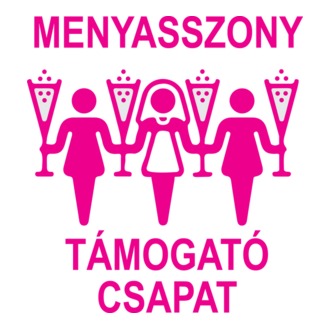 Menyasszony támogató csapat_pink