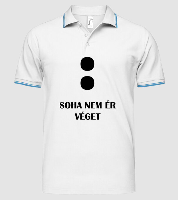  minta fehér pólón