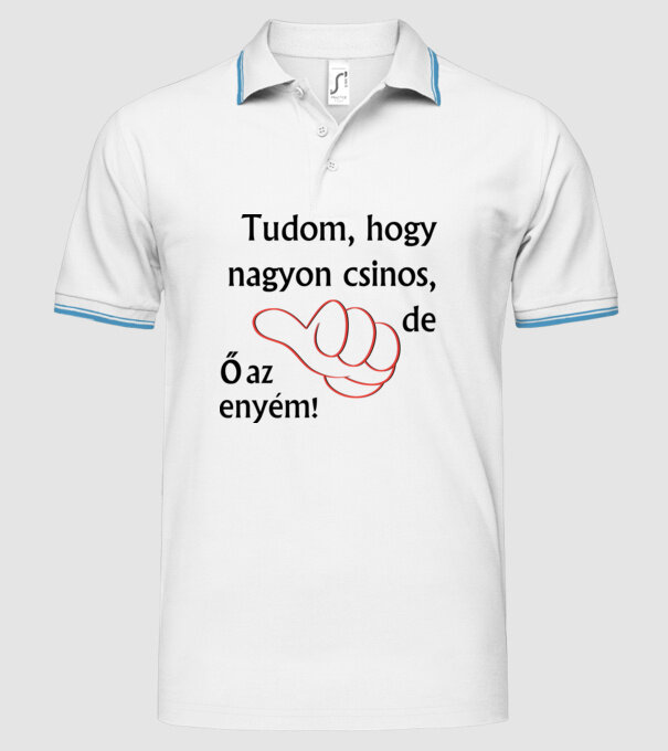 minta fehér pólón