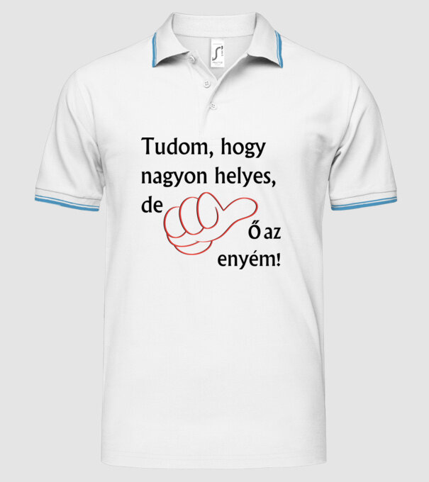  minta fehér pólón