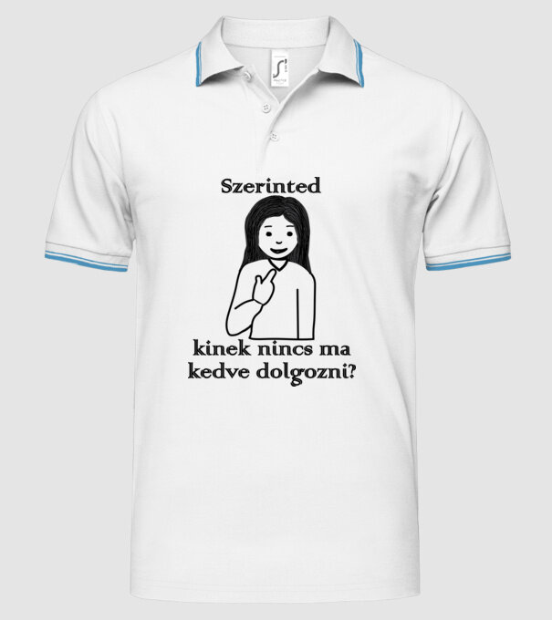  minta fehér pólón