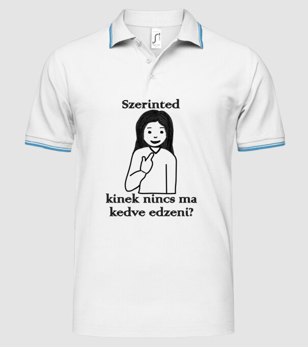  minta fehér pólón