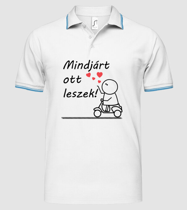  minta fehér pólón