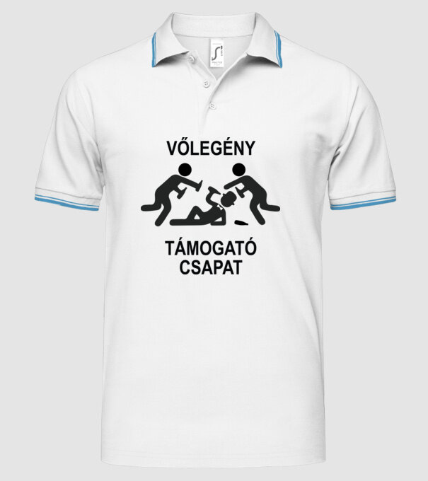  minta fehér pólón