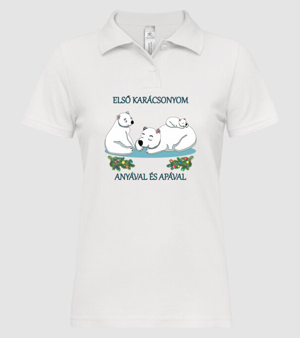  minta fehér pólón