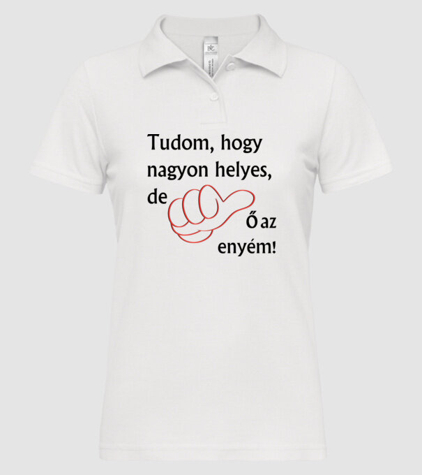  minta fehér pólón