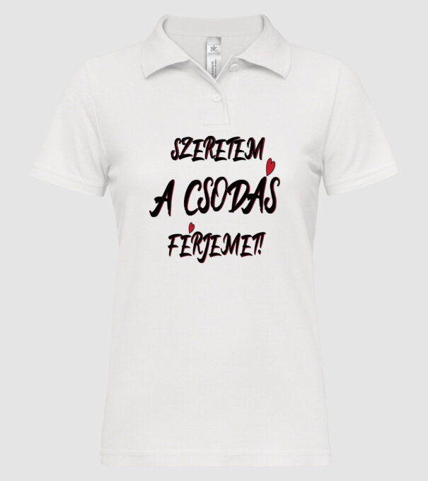  minta fehér pólón