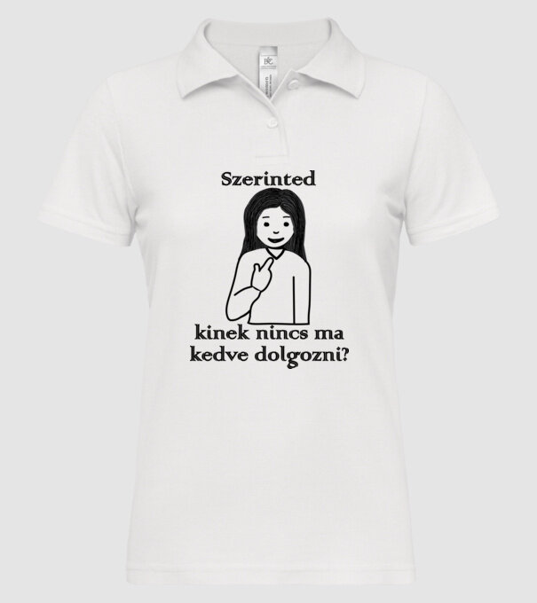  minta fehér pólón