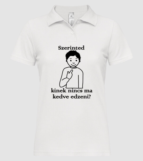  minta fehér pólón