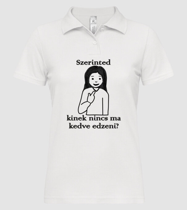  minta fehér pólón