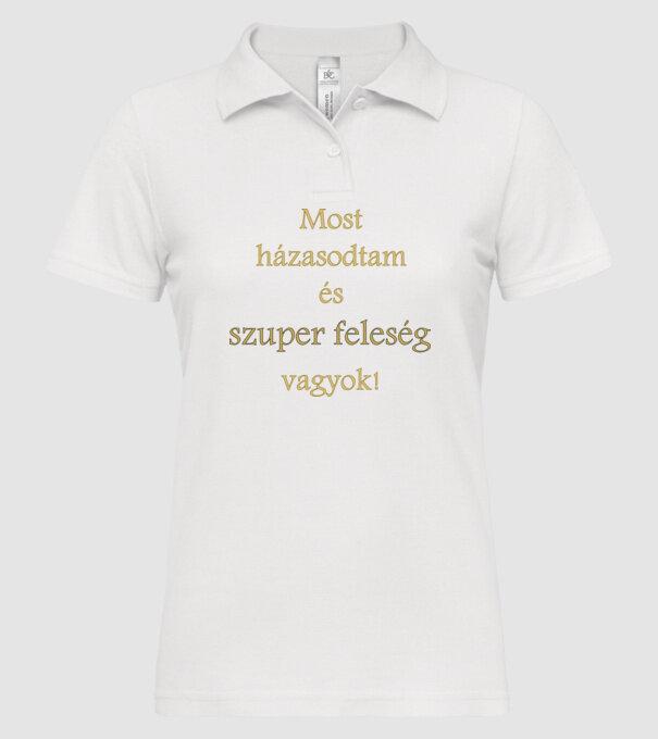  minta fehér pólón