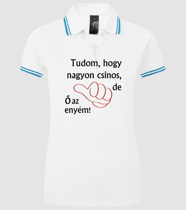 minta fehér pólón