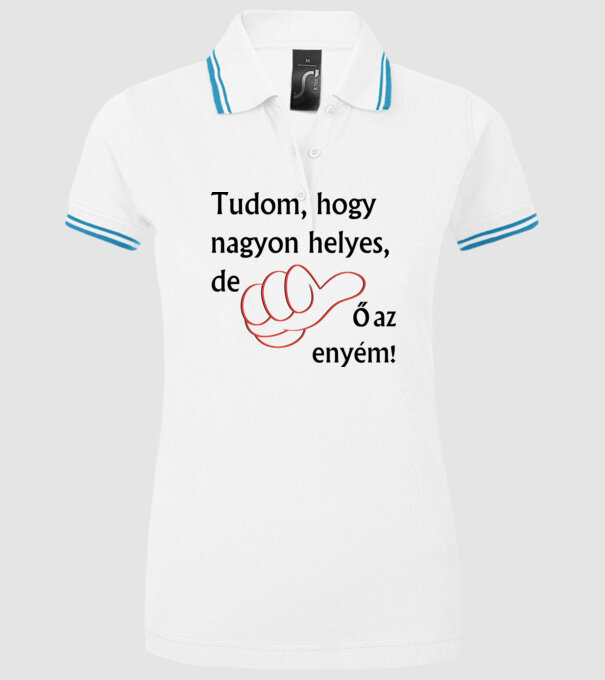  minta fehér pólón