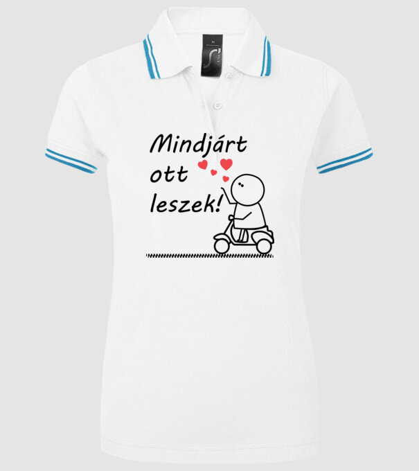  minta fehér pólón