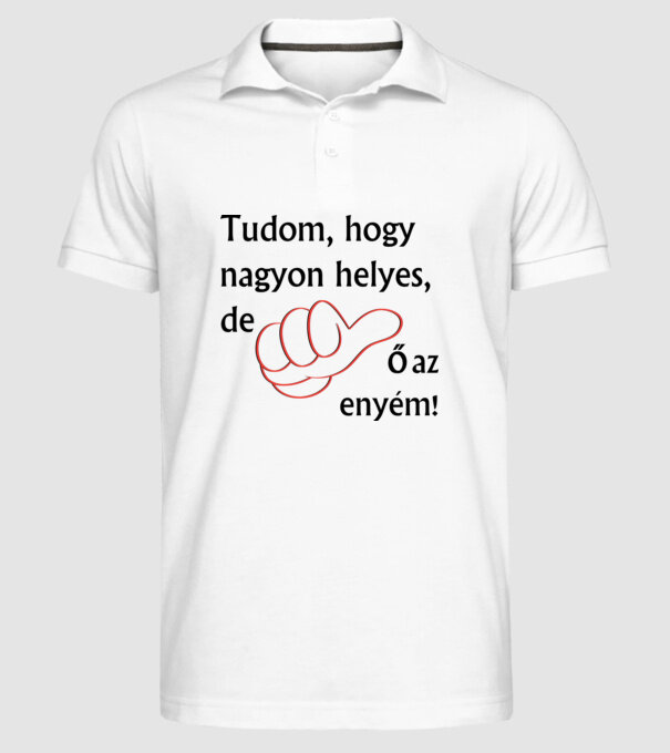  minta fehér pólón