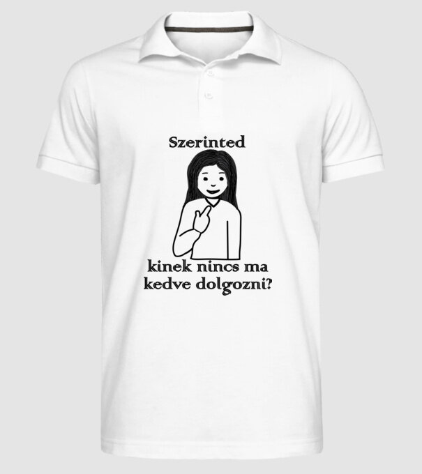  minta fehér pólón
