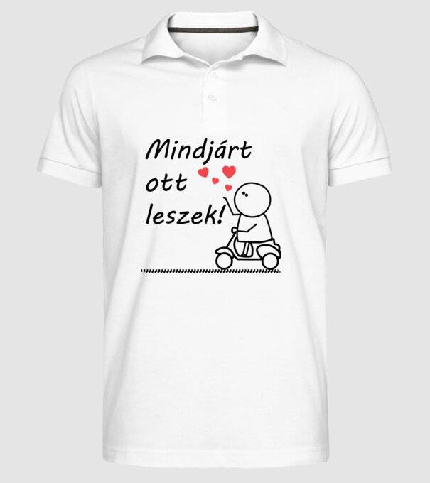  minta fehér pólón